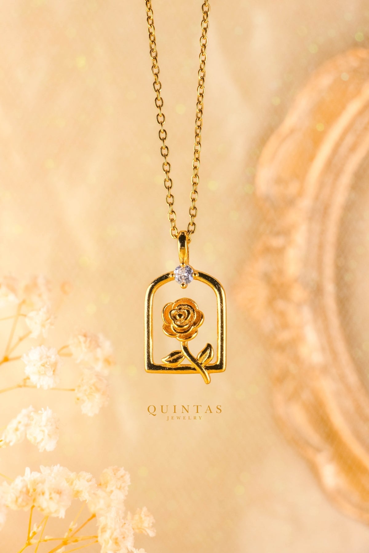 Belle Silhouette Beauty and the Beast Necklace – Collector's Outpost